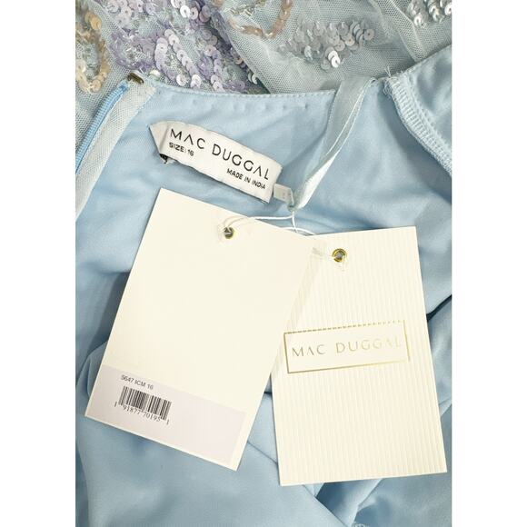 Sequined High Neck Cap Sleeve A Line Gown 5647 Size 16 - Picture 9 of 9